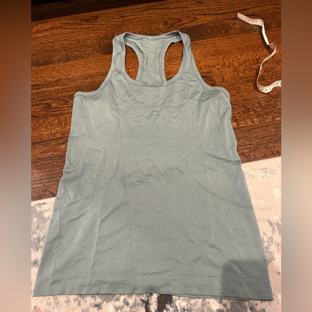 Lululemon x Peleton Swiftly Tech Racerback Tank Teal Size 6 Like new condition - Picture 7 of 7